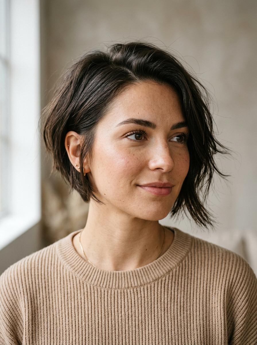 Tapered Pixie mit weichem Nacken - moderner Kurzhaarschnitt für Frauen